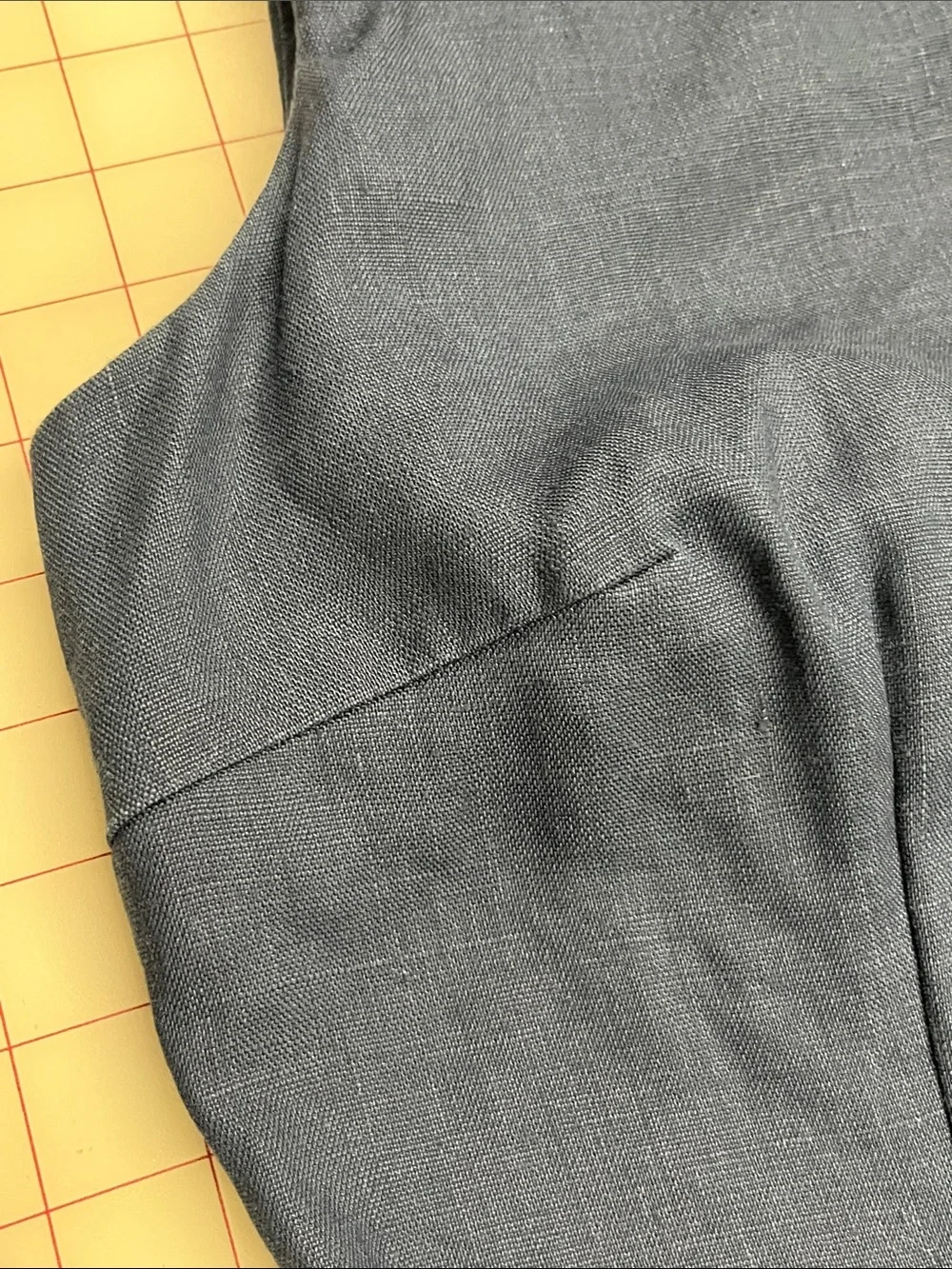 TALBOTS VINTAGE Career Classic 100% Linen Sleeveless Navy Sheath Dress SZ 8